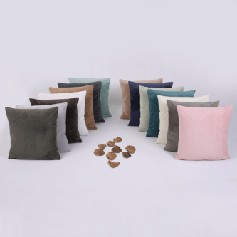 Pernă, material textil de catifea verde deschis, 45x45, ALITA TIPUL 14