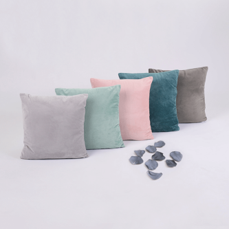 Pernă, material textil de catifea petrol, 45x45, ALITA TIPUL 5