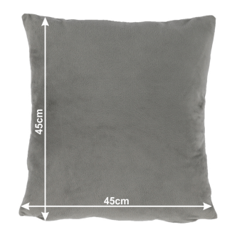 Pernă, material textil de catifea gri-maro Taupe, 45x45, ALITA TIPUL 3