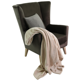 Pernă, material textil de catifea gri-maro Taupe, 45x45, ALITA TIPUL 3