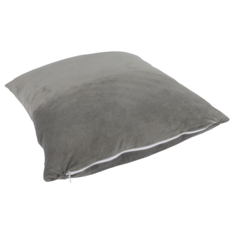Pernă, material textil de catifea gri-maro Taupe, 45x45, ALITA TIPUL 3