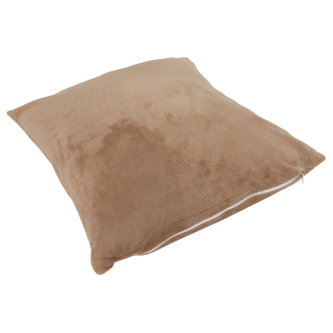 Pernă, material textil de catifea maro deschis, 45x45, ALITA TIPUL 4