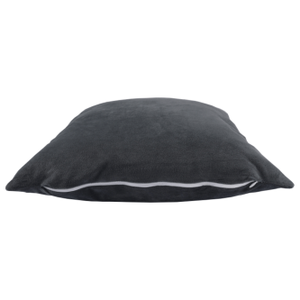 Pernă, material textil de catifea gri închis, 45x45, ALITA TIPUL 8