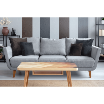 Pernă, material textil de catifea gri închis, 45x45, ALITA TIPUL 8