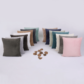 Pernă, material textil de catifea gri închis, 45x45, ALITA TIPUL 8