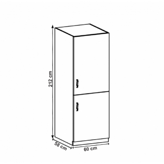 Dulap pentru alimente, alb/pin andersen, dreapta, PROVANCE D60R