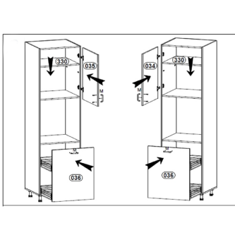 Dulap pentru alimente, alb/pin nordic, ROYAL D60P