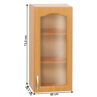 Dulap bucătărie de sus, arin, de dreapta, LORA MDF NEW KLASIK W40S
