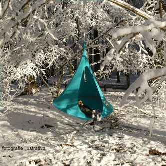Scaun balansoar suspendabil, roşu, KLORIN KLASIK CACOON HAMMOCK