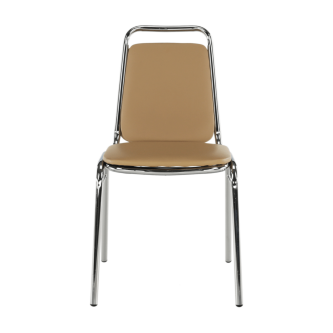 Scaun conferinţă, piele ecologică maro, ZEKI