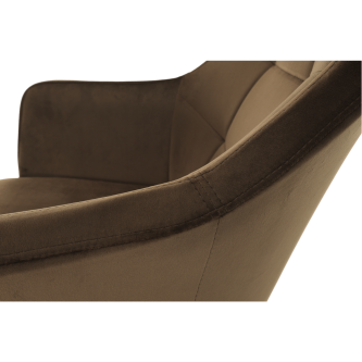 Fotoliu, material textil catifea maro auriu/stejar, ZERON