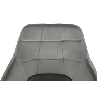 Fotoliu, material de catifea gri deschis/negru, ZERON