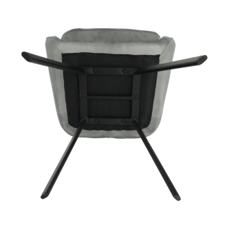 Fotoliu, material de catifea gri deschis/negru, ZERON