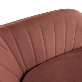 Fotoliu de design, catifea Velvet roz maroniu, ZIRKON