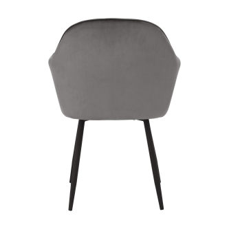 Fotoliu de design, ţesătură catifea gri, ZIRKON