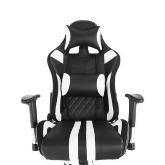 Scaun de birou / joc cu iluminare RGB, model negru / alb / culoare, ZOPA