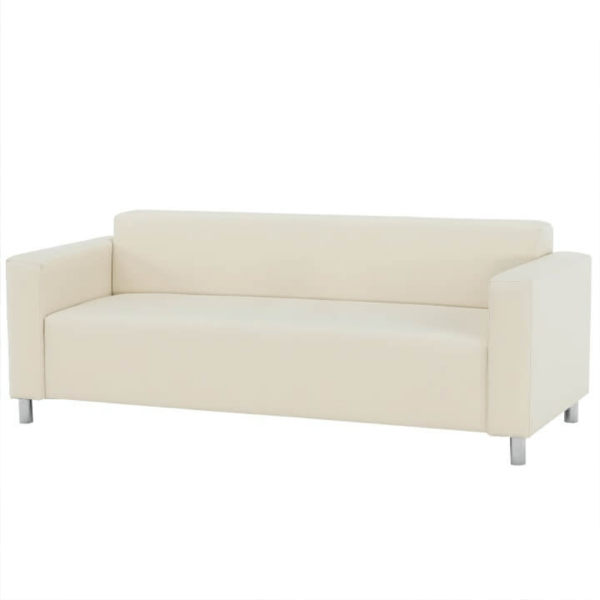 Colţar 3 locuri, piele ecologică bej, HOMKER