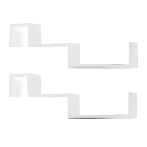 Set 2 poliţe, alb, FRI NEW