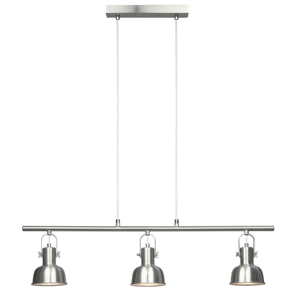 Lampă suspendată în stil retro, metal, nichel mat, AVIER TIP 4