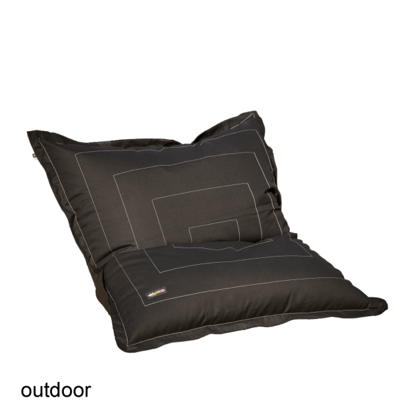 Fotoliu tip sac, exterior, ţesătură gri, BADYL