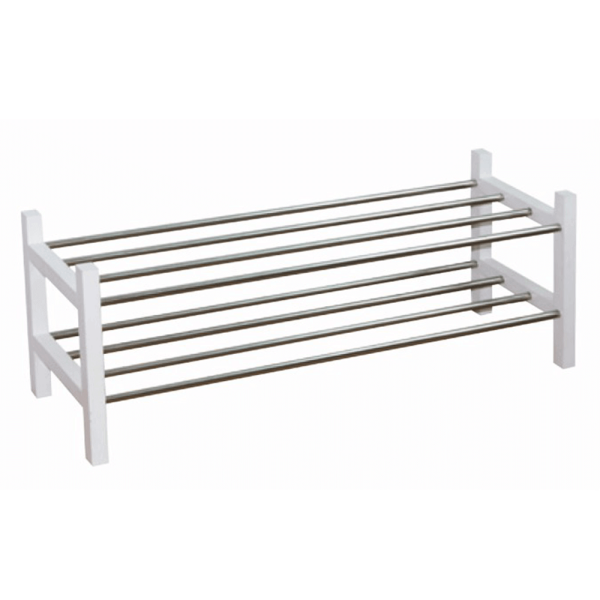 Dulap încălţăminte, alb/argintiu, BRESO