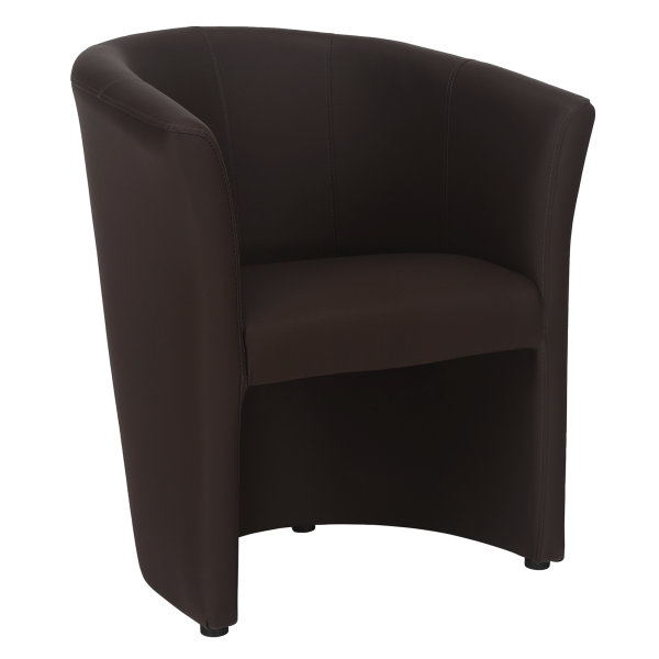 Fotoliu de club, piele eco maro, CUBA