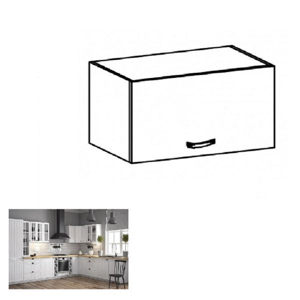 Dulap superior G60KN, alb/pin Andersen, PROVENCE