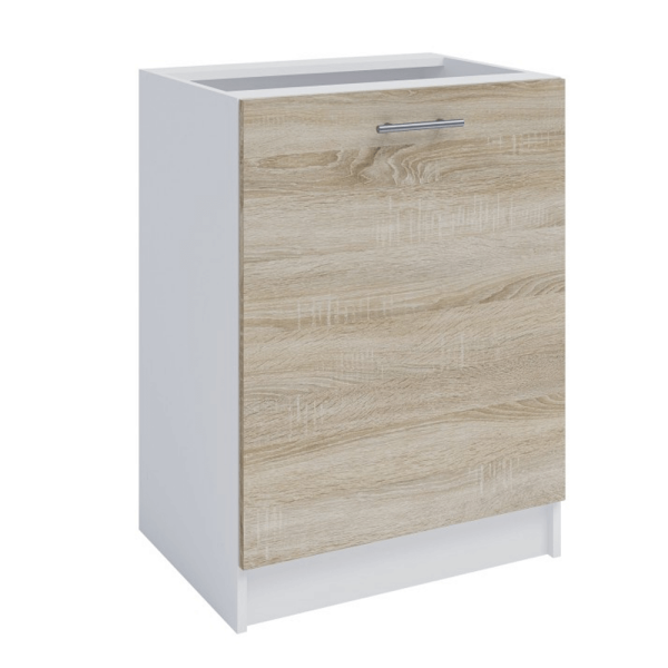 Dulap inferior, stejar sonoma/alb, FABIANA S - 60