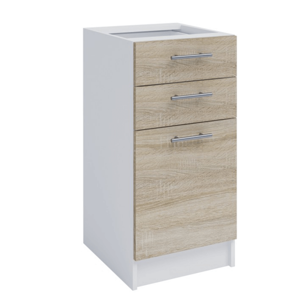 Dulap inferior, stejar sonoma/alb, FABIANA S - 40SZ2