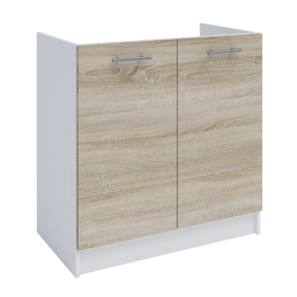 Dulap inferior, stejar sonoma/alb, FABIANA S - 80ZL