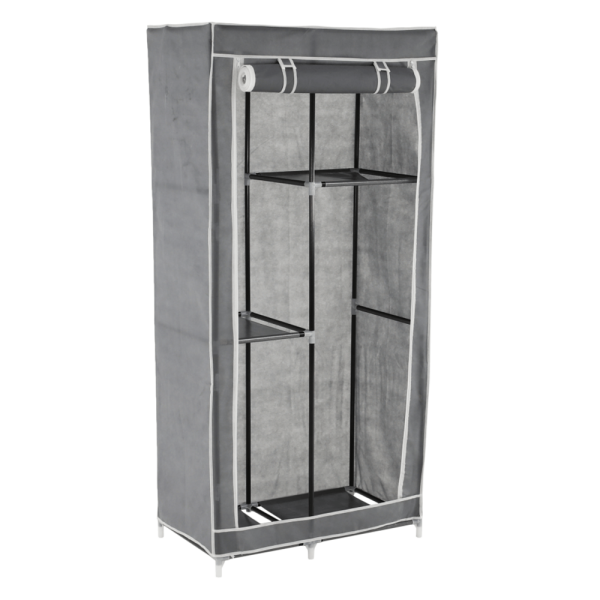 Organizator de garderobă material textil/metal, gri, DUMBO