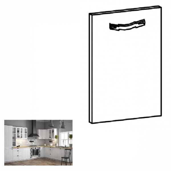 Uşă pentru maşină de spălat vase, pin Andersen, 44,6x71,3, PROVENCE