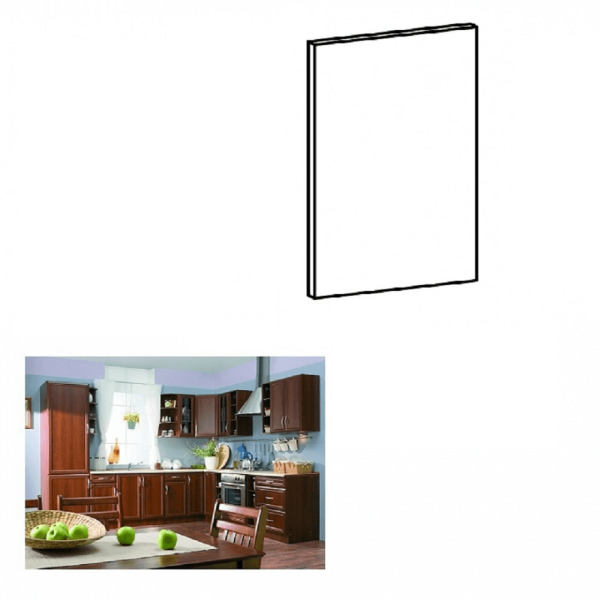 Uşă pentru maşina de spălat vase încorporată, 59,6x57, nuc Milano, SICILIA