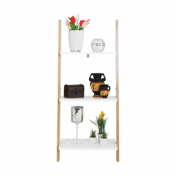 Etajeră, alb/bambus, GAPA TYP 1