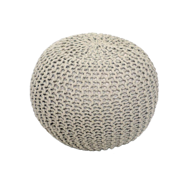 Taburet împletit, bumbac roz pudră, GOBI TYP 1