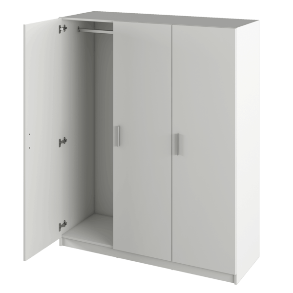 Dulap cu 3 uşi, alb, GREEN