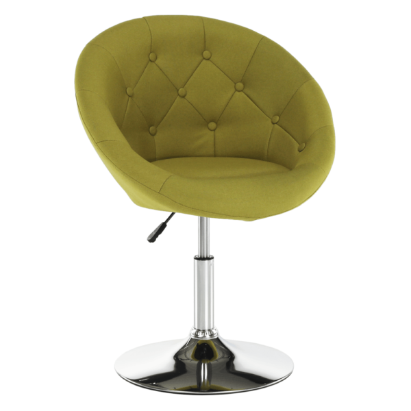 Fotoliu rotativ, galben verzui/crom, GULEN