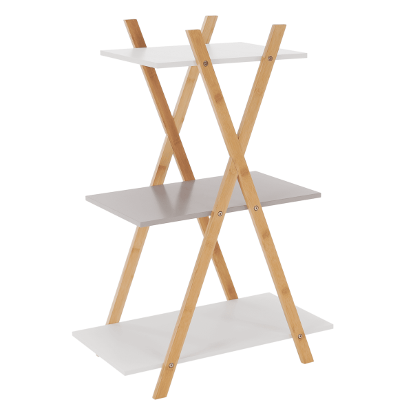 Etajeră, gri/albă, HARUN BBP-44