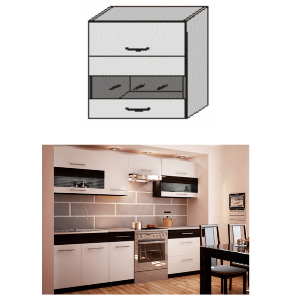 Dulapul de sus, alb/venge, JURA NEW B OGW1-80