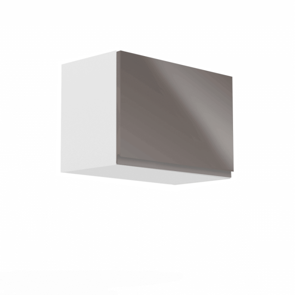 Dulap superior, alb/gri extra lucios, AURORA G602F