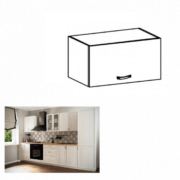 Dulap superior G50K, alb/pin Andersen, SICILIA