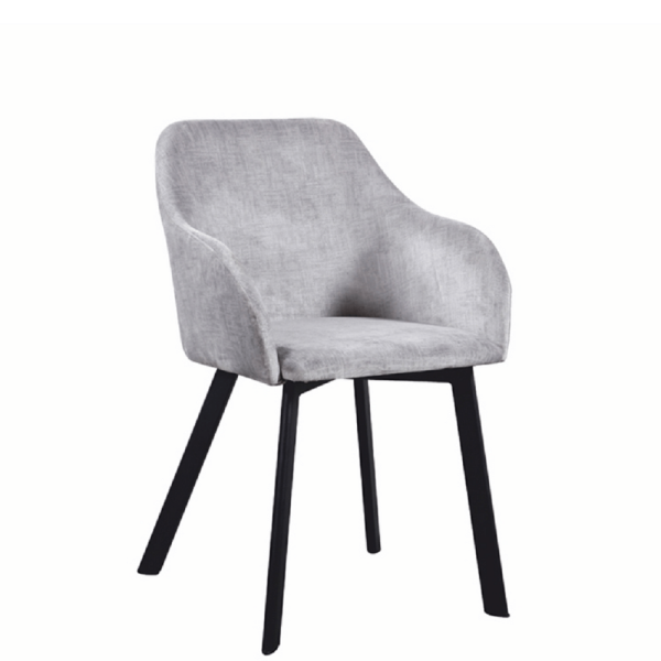 Scaun dining, gri deschis/negru, TANDEL