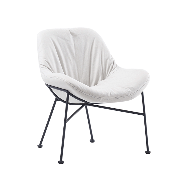 Scaun de masă, ţesătură din piele periată, bej, KALIFA