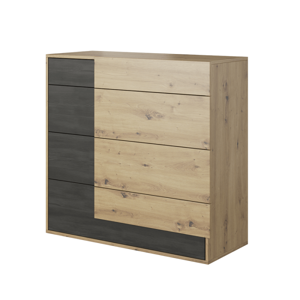 Scrin 4S, stejar artizanal / pin negru norvegian, BAFRA