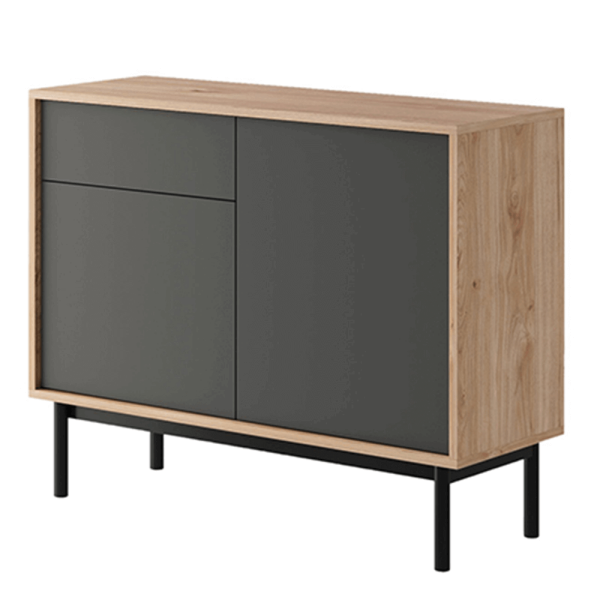 Comodă, stejar jaskson hickory/grafit, BERGEN BK104