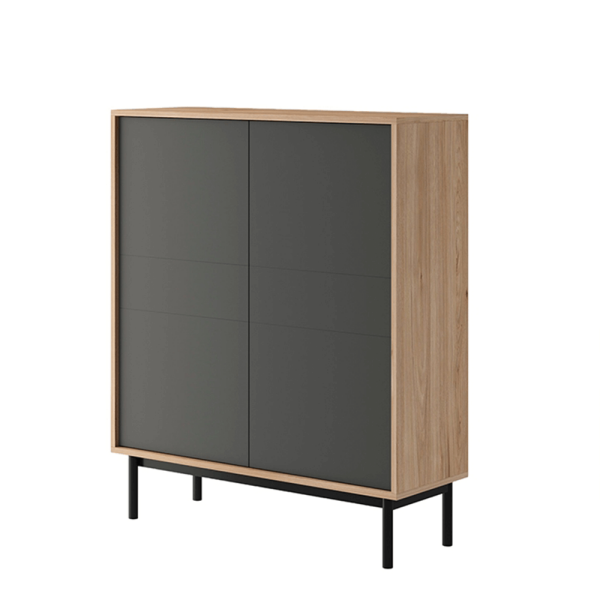 Comodă, stejar jaskson hickory/grafit, BERGEN BKD104