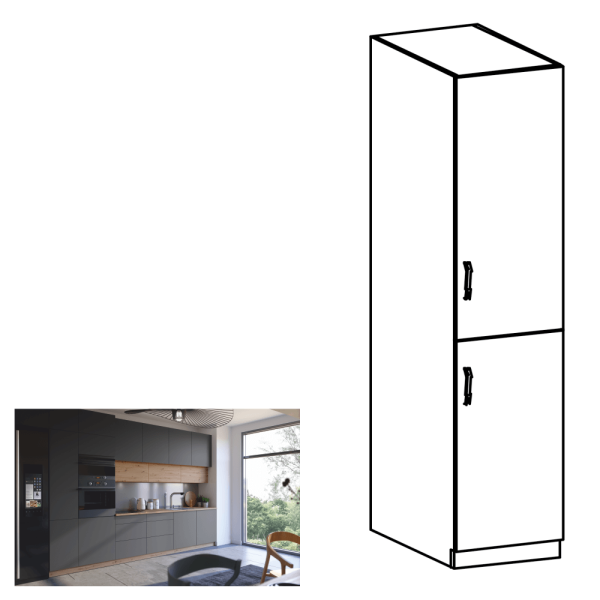 Dulap alimentar, stejar artizanal / gri mat, dreapta, LANGEN D40SP