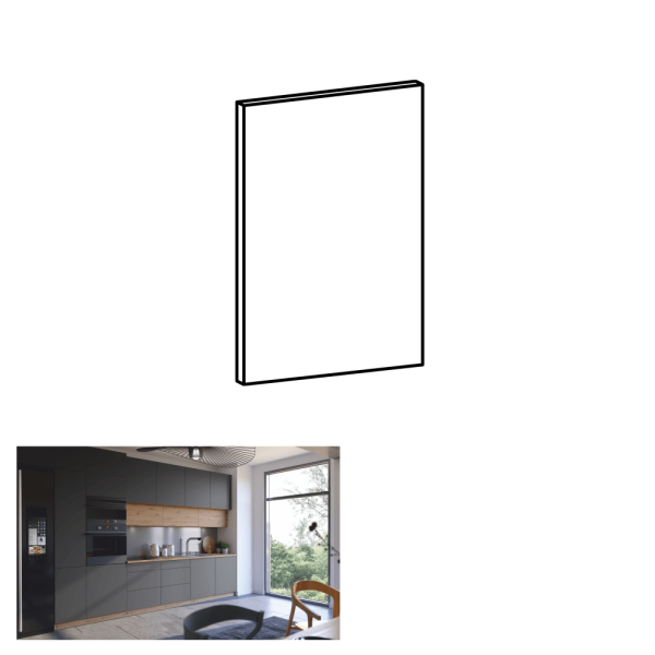 Uşă la maşina de spălat vase, gri mat, 44,6x57, LANGEN