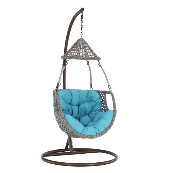 Scaun suspendat, maro / gri-maro / albastru, LUANDA