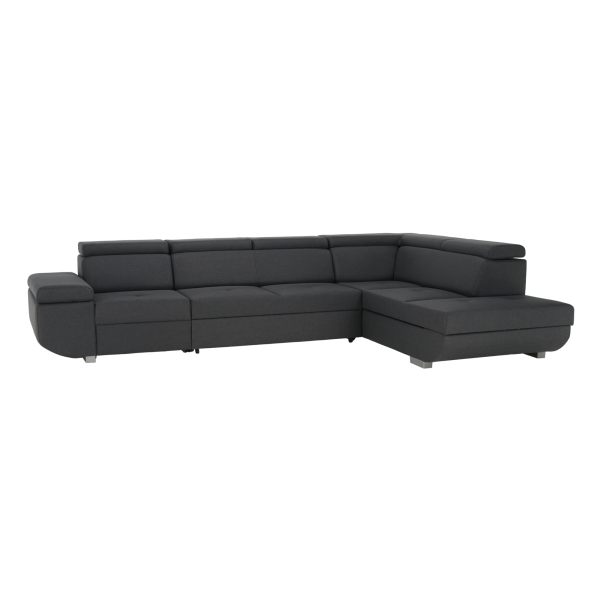 Canapea, gri închis, ţesătură Stark, dreapta, MAVIS